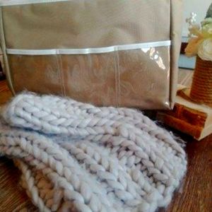 Hand knitted scarf